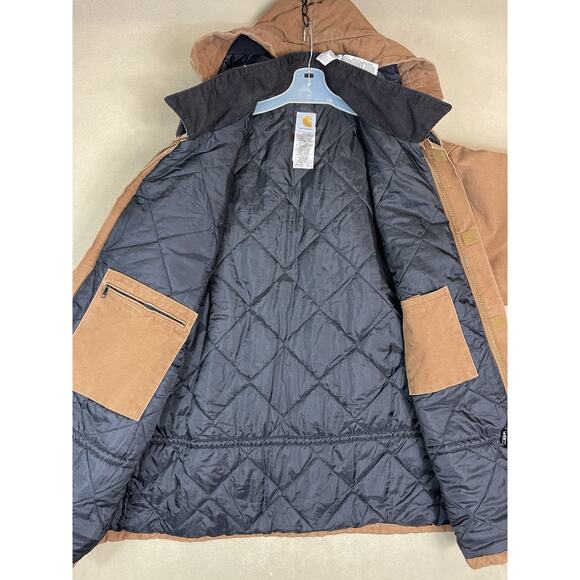 Carhartt Jacket Mens 3XL‎ Brown Sandstone Traditional Coat With Attached Hood - Picture 13 of 16